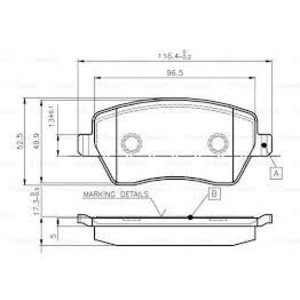 BOS-0986495414 - BALATA FREN ON ( RENAULT : CLIO III ''1.2 16V -1.4-1.5 DCI- 1.6 16V'' - MODUS 04>/ NISSAN : MICRA K12 03>10/ NOTE 07>11 / DACIA DUSTER 10>13 ) ( 410608481R )